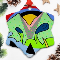 Colorful Landscape Ornament (snowflake) 