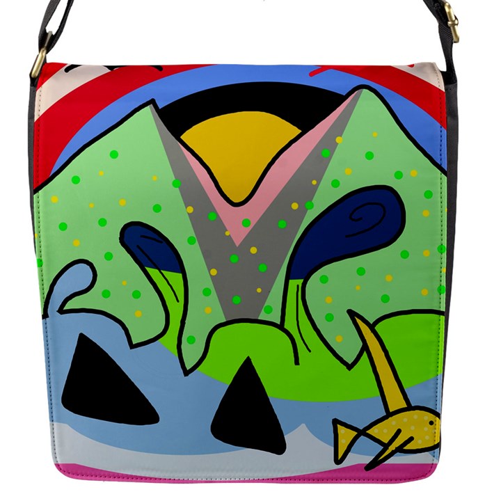 Colorful landscape Flap Messenger Bag (S)