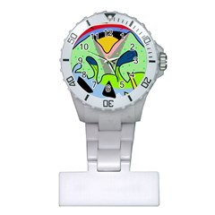 Colorful Landscape Plastic Nurses Watch by Valentinaart