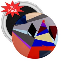 Geometrical Abstract Design 3  Magnets (10 Pack) 