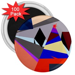 Geometrical Abstract Design 3  Magnets (100 Pack)