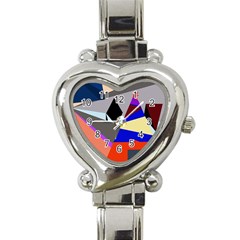 Geometrical Abstract Design Heart Italian Charm Watch