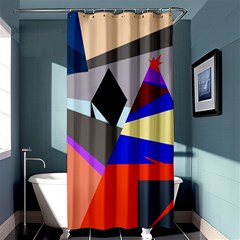 Geometrical Abstract Design Shower Curtain 36  X 72  (stall) 