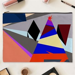 Geometrical Abstract Design Cosmetic Bag (xxxl)  by Valentinaart