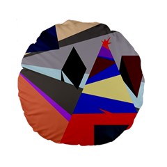 Geometrical Abstract Design Standard 15  Premium Round Cushions