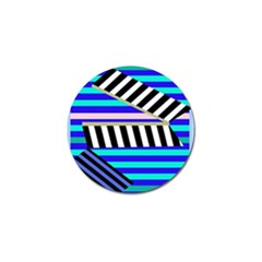 Blue Lines Decor Golf Ball Marker