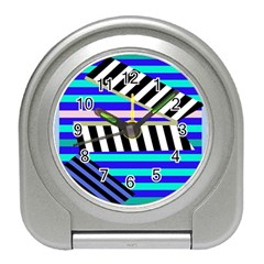 Blue Lines Decor Travel Alarm Clocks