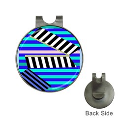 Blue Lines Decor Hat Clips With Golf Markers