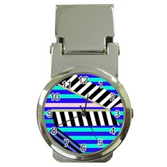 Blue Lines Decor Money Clip Watches