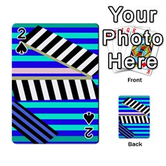 Blue Lines Decor Playing Cards 54 Designs 