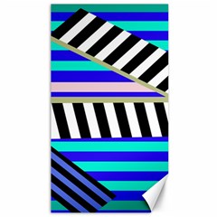 Blue Lines Decor Canvas 40  X 72  