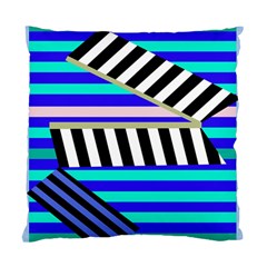 Blue Lines Decor Standard Cushion Case (one Side)