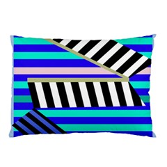 Blue Lines Decor Pillow Case