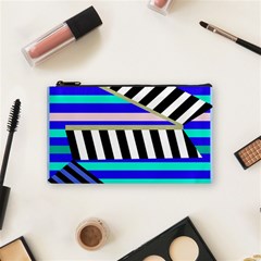 Blue Lines Decor Cosmetic Bag (small) 