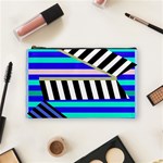 Blue lines decor Cosmetic Bag (Medium)  Front