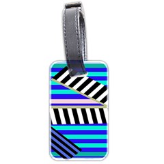 Blue Lines Decor Luggage Tags (two Sides)