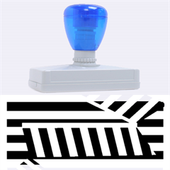 Blue Lines Decor Rubber Address Stamps (xl)