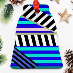 Blue Lines Decor Ornament (bell) 