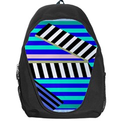 Blue Lines Decor Backpack Bag