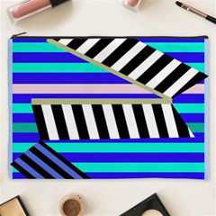 Blue Lines Decor Cosmetic Bag (xxxl) 