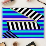 Blue lines decor Cosmetic Bag (XXXL)  Back