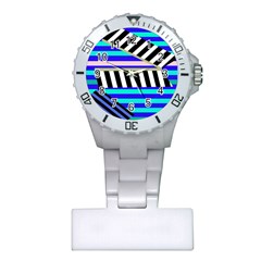 Blue Lines Decor Plastic Nurses Watch