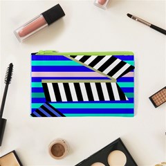 Blue Lines Decor Cosmetic Bag (xs)