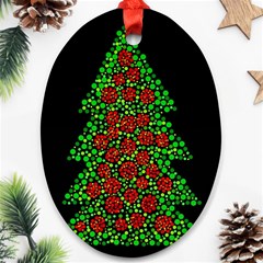 Sparkling Christmas Tree Ornament (oval) 