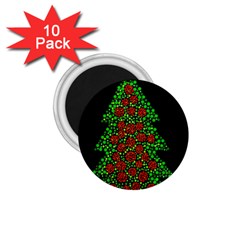 Sparkling Christmas Tree 1 75  Magnets (10 Pack)  by Valentinaart