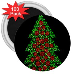 Sparkling Christmas Tree 3  Magnets (100 Pack) by Valentinaart