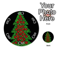 Sparkling Christmas Tree Playing Cards 54 (round)  by Valentinaart