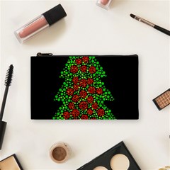 Sparkling Christmas Tree Cosmetic Bag (small)  by Valentinaart