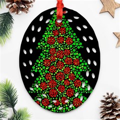 Sparkling Christmas Tree Ornament (oval Filigree) 