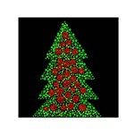 Sparkling Christmas tree Small Satin Scarf (Square) Front