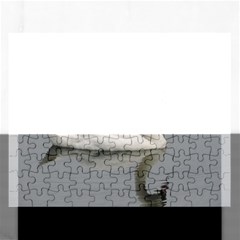 Swimming White Swan Rectangular Jigsaw Puzzl