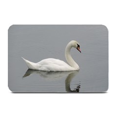 Swimming White Swan Plate Mats by picsaspassion