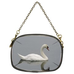 Swimming White Swan Chain Purses (two Sides) 