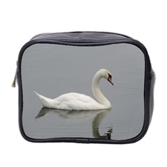 Swimming White Swan Mini Toiletries Bag 2-side by picsaspassion