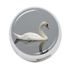 Swimming White Swan 4-port Usb Hub (one Side) by picsaspassion