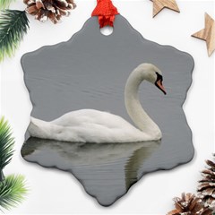 Swimming White Swan Ornament (snowflake) 