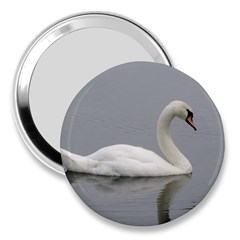 Swimming White Swan 3  Handbag Mirrors