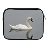 Swimming white Swan Apple iPad 2/3/4 Zipper Cases Front