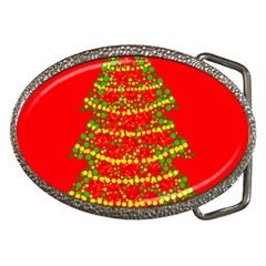 Sparkling Christmas Tree - Red Belt Buckles by Valentinaart