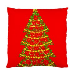 Sparkling Christmas Tree - Red Standard Cushion Case (one Side) by Valentinaart