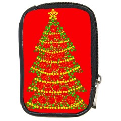 Sparkling Christmas Tree - Red Compact Camera Cases by Valentinaart