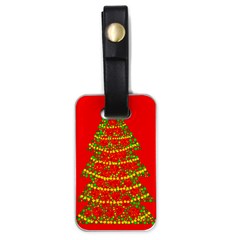 Sparkling Christmas Tree - Red Luggage Tags (one Side)  by Valentinaart