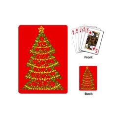 Sparkling Christmas Tree - Red Playing Cards (mini) 