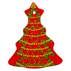 Sparkling Christmas Tree - Red Christmas Tree Ornament (2 Sides)