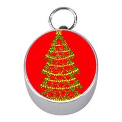 Sparkling Christmas Tree - Red Mini Silver Compasses by Valentinaart