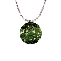 Wild Daisy Summer Flowers Button Necklaces by picsaspassion